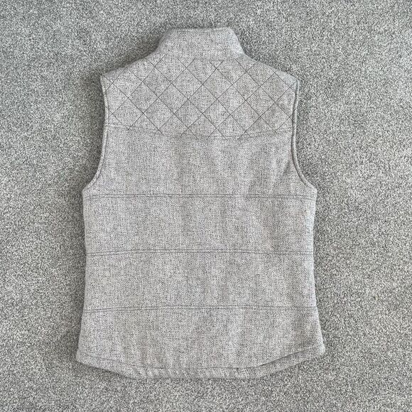 BKE Buckle Vest Mens Gray Full Zip Wool Blend Quilted Lined Insulated Size Large - Picture 2 of 9